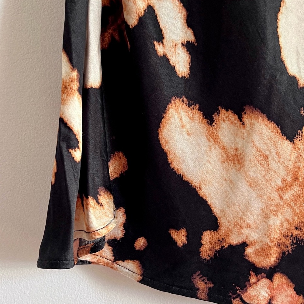 Vintage Silk Tie-Dye Skirt